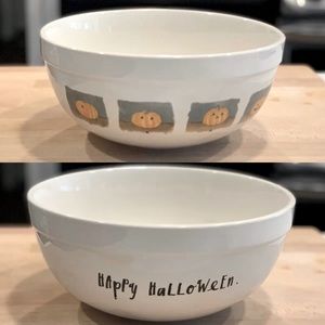 Rae Dunn Serving Bowl Pumpkin Happy Halloween NEW